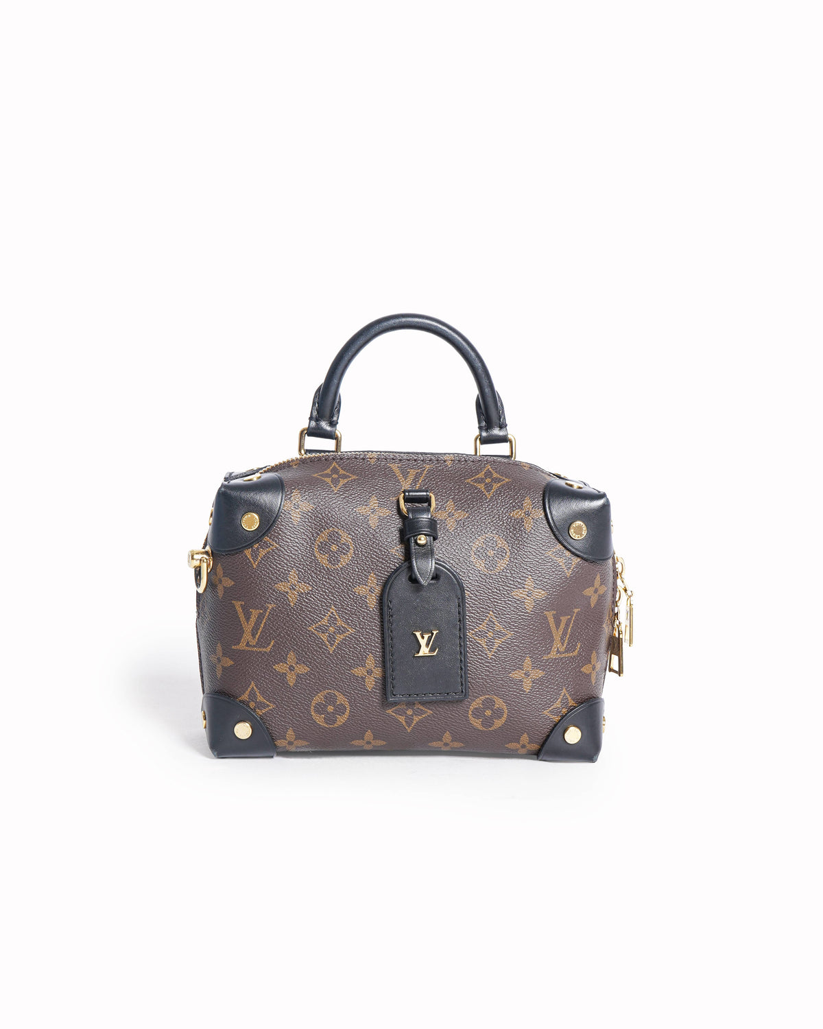 Louis Vuitton Monogram Canvas and Leather Petite Malle Souple Bag