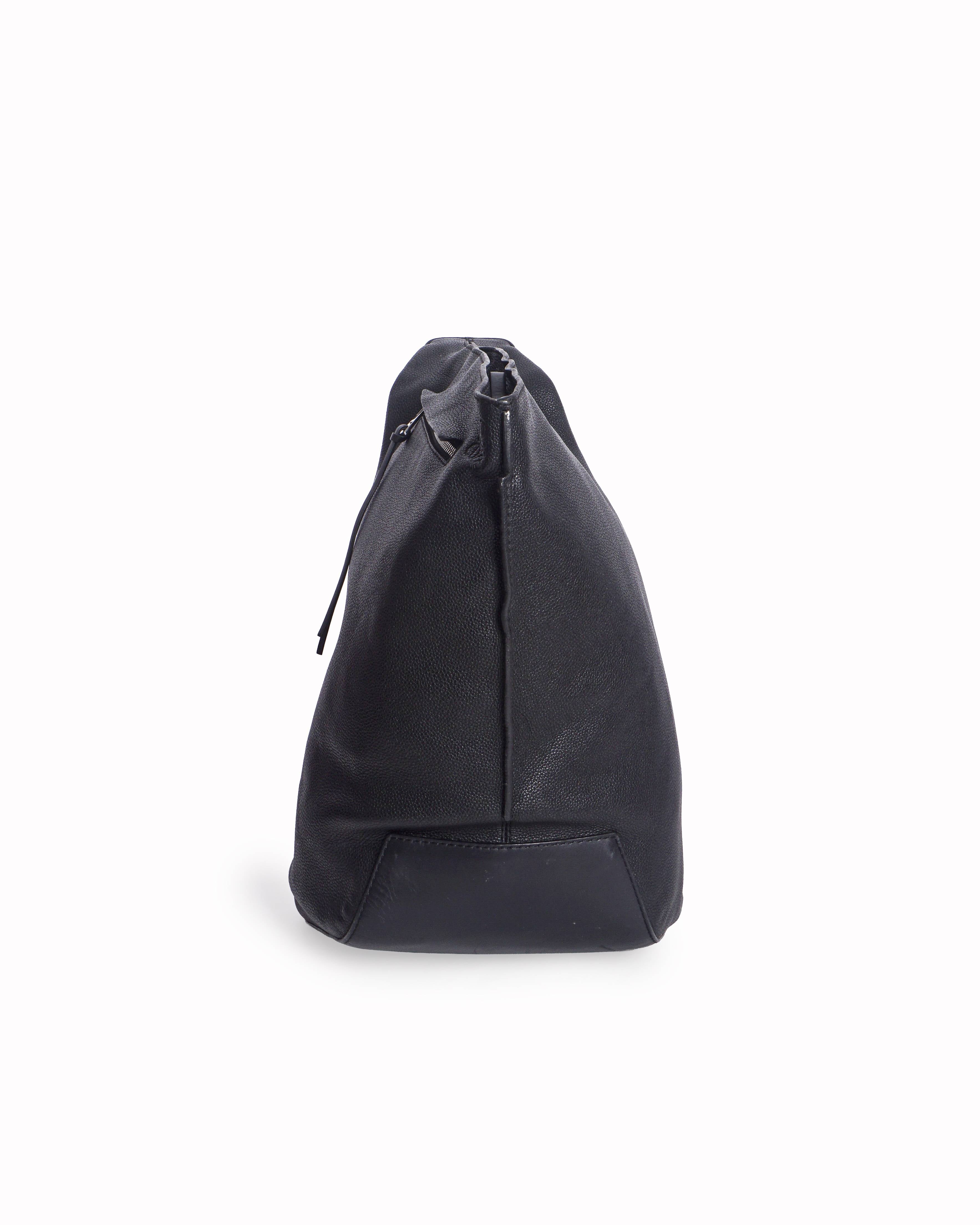 Loewe Black Textured Leather Anton Sling Backpack