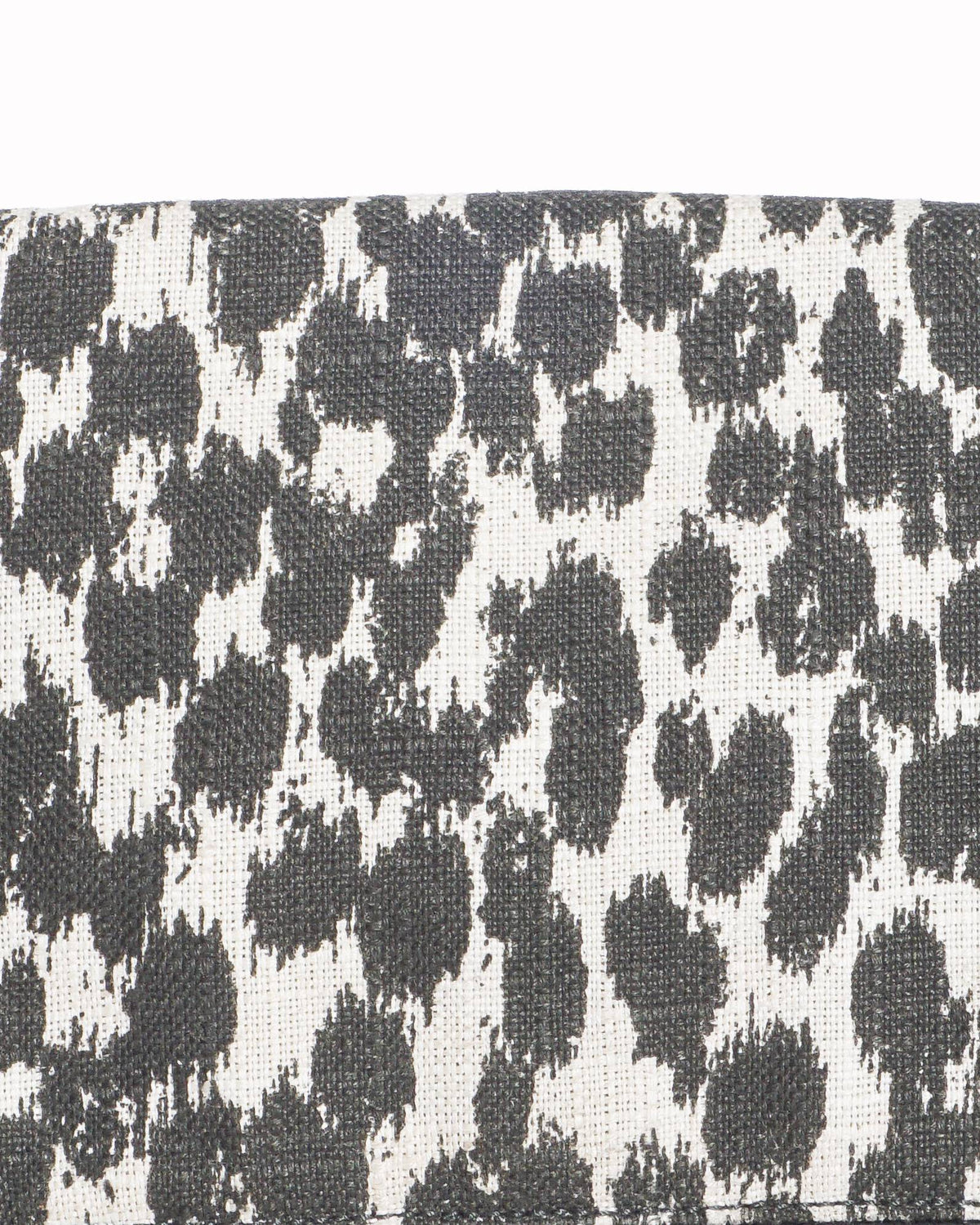 Stella McCartney Linen Leopard Small Falabella Black White Fold Over Wallet