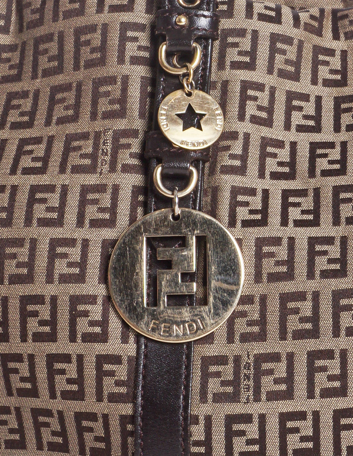 Fendi Zucca FF Canvas Shopper Tote Bag