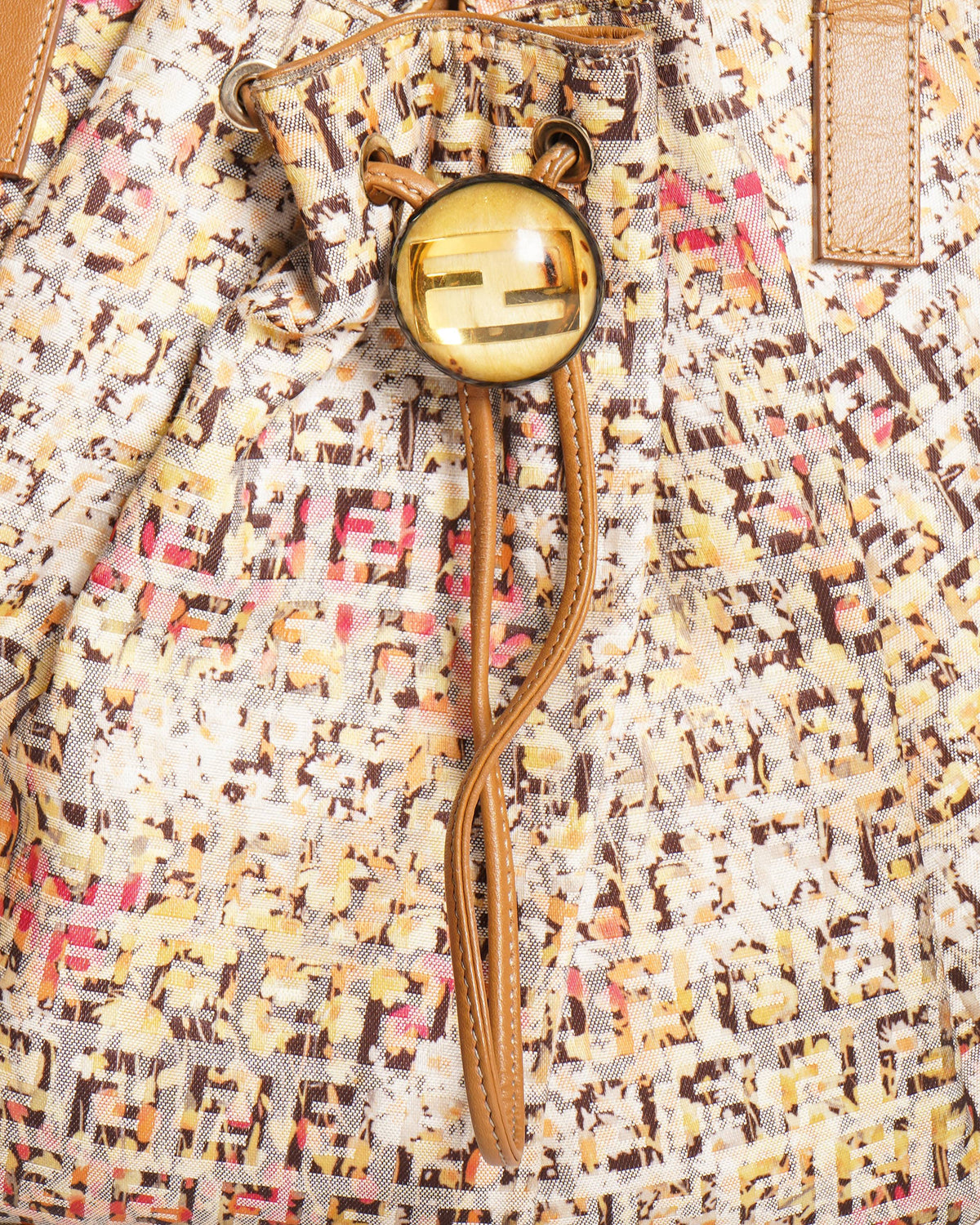 Fendi Zucca Print Drawstring Tote