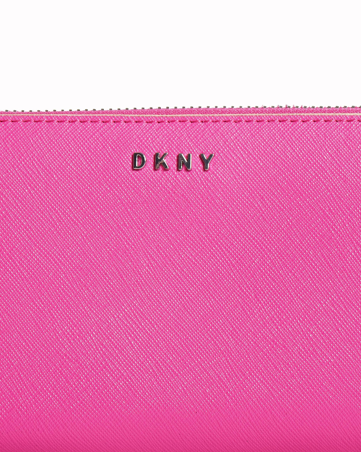 New DKNY Zip Around Wallet In Hot Pink