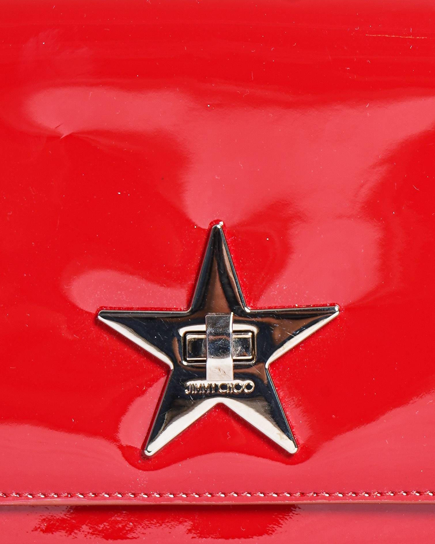 Jimmy Choo Teist Lock Crossbody Bag In Red