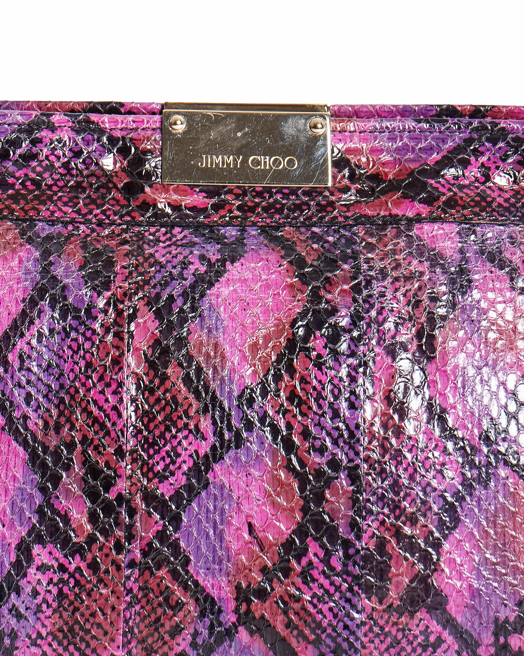 Jimmy Choo Pochette A Main Python Leather Handbag