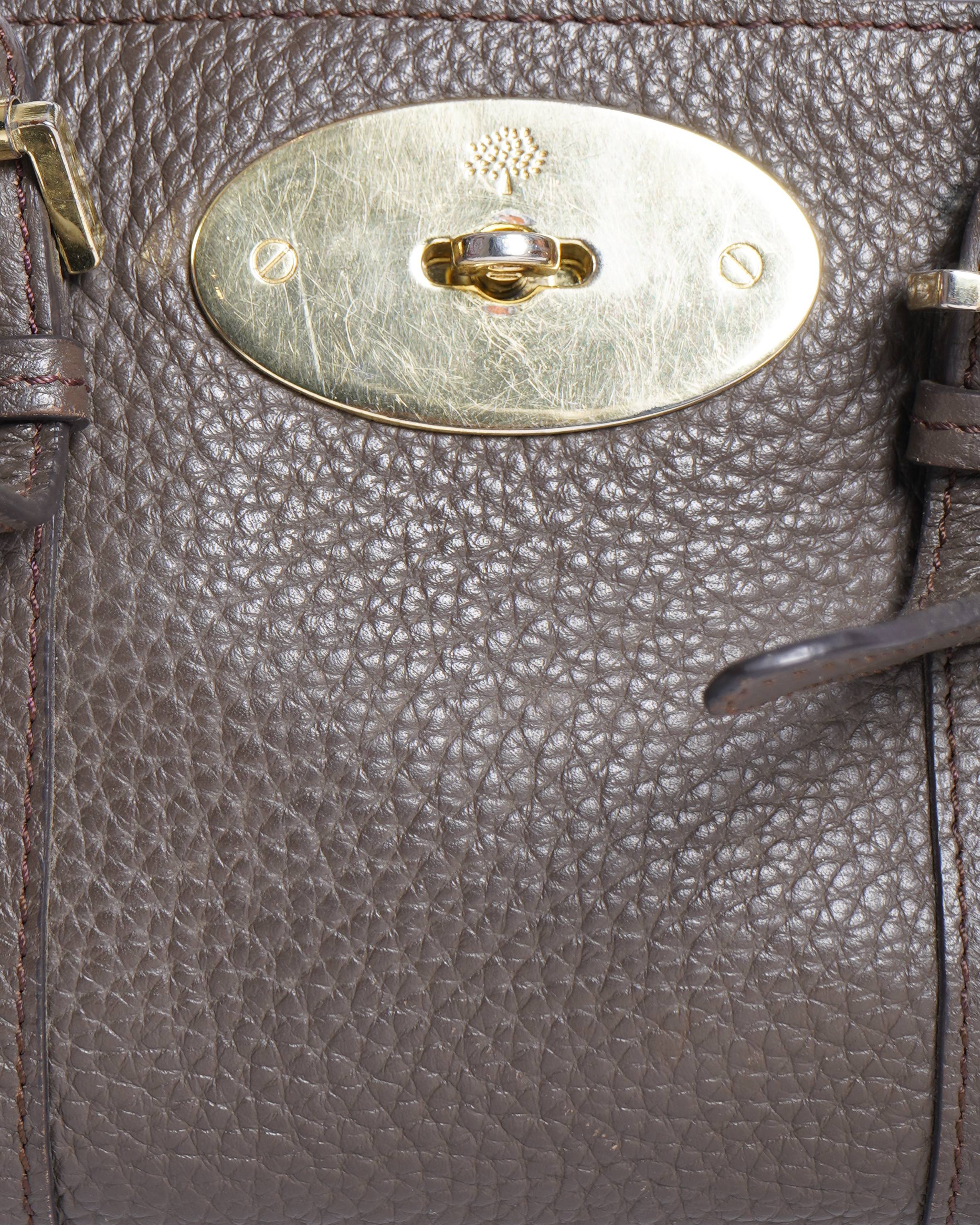 Mulberry  brown leather zip tote bag