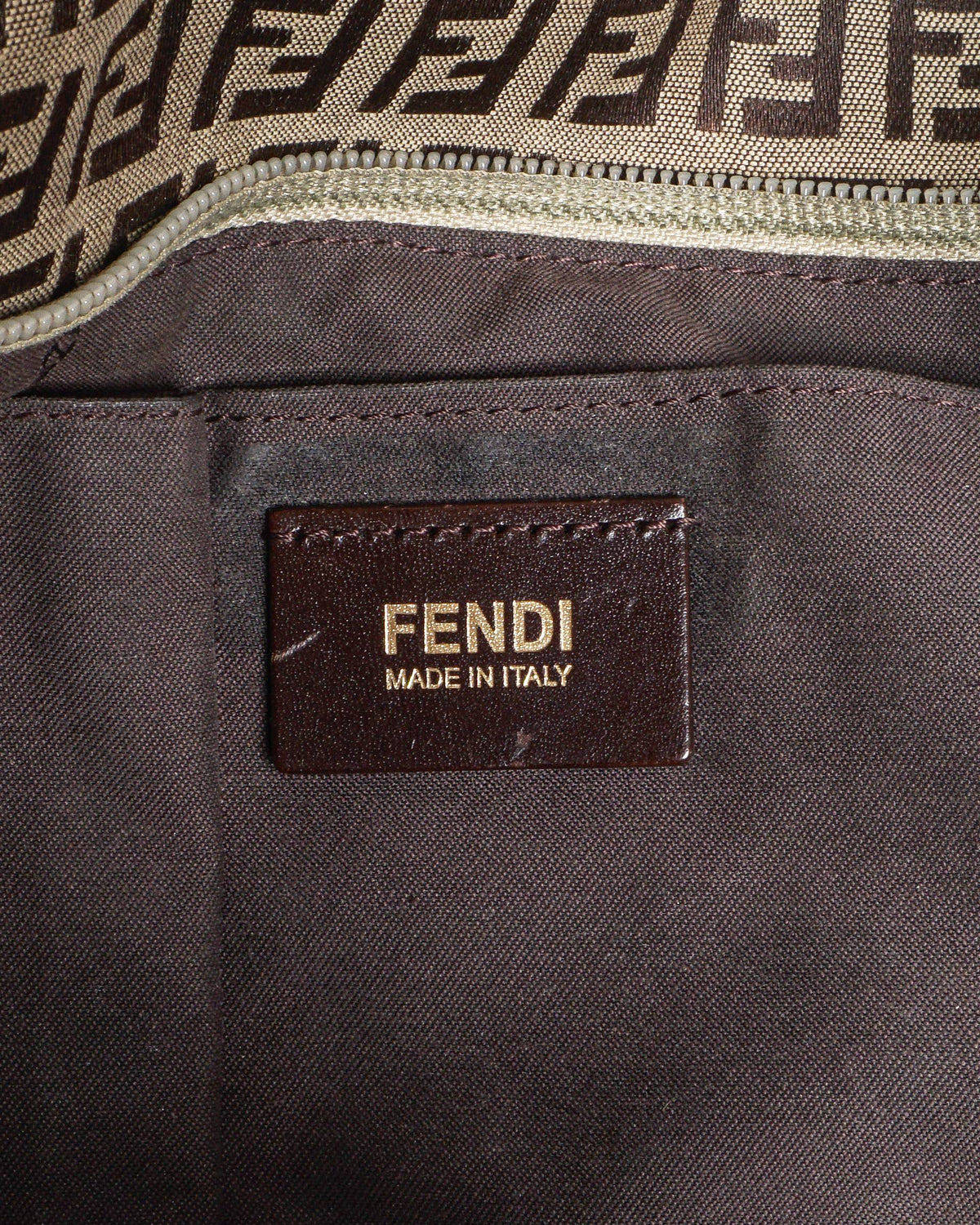 Fendi Zucca FF Canvas Shopper Tote Bag