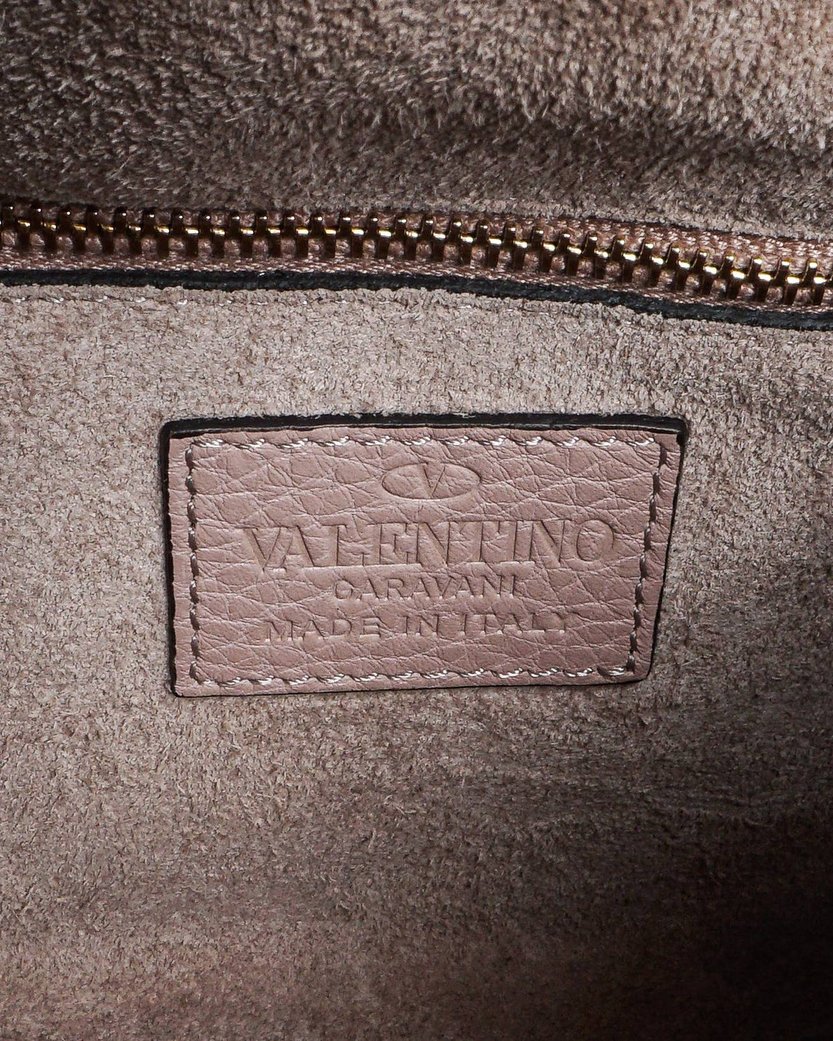 Valentino Garavani Rockstud Small Powder Pink Leather Bucket Bag