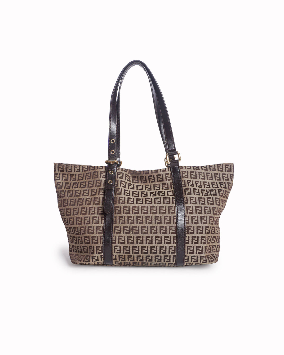 Fendi Zucca FF Canvas Shopper Tote Bag