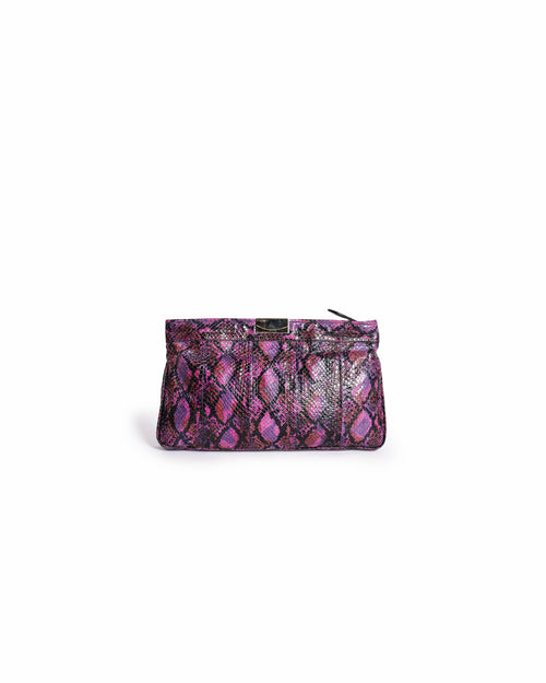 Jimmy Choo Pochette A Main Python Leather Handbag
