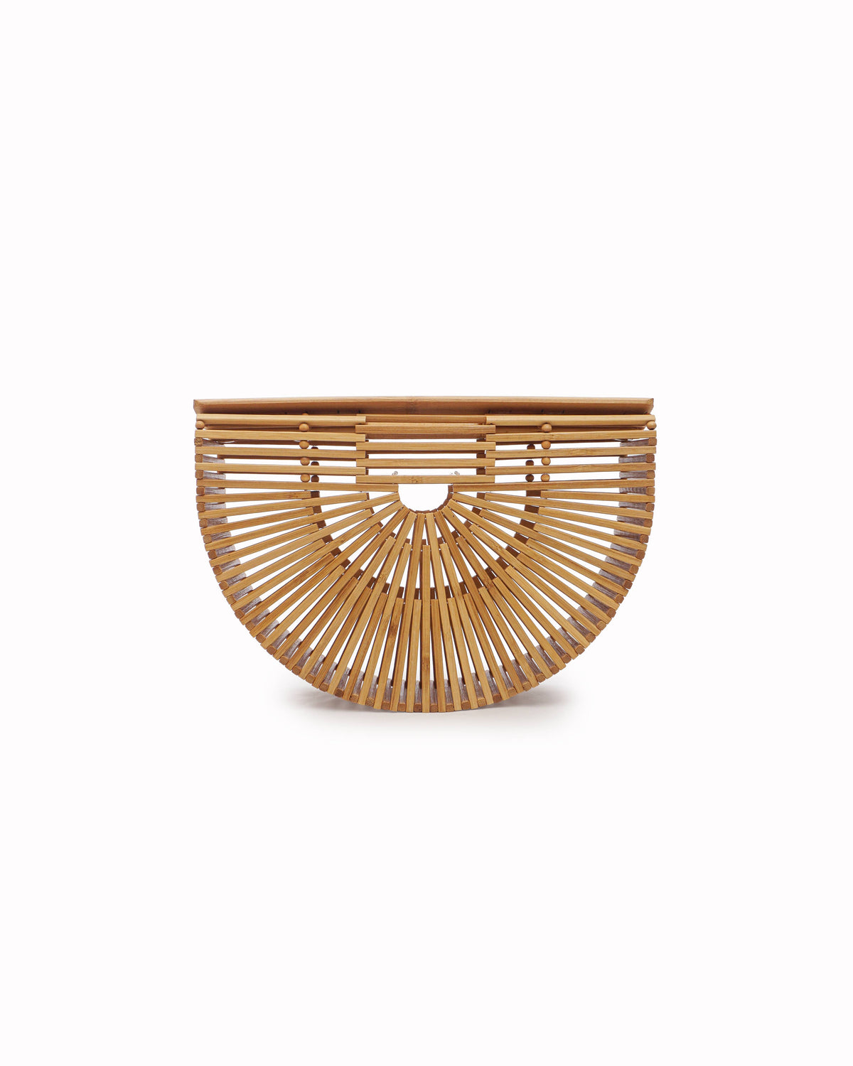 Cult Gaia Natural Bamboo Ark Top Handle Bag
