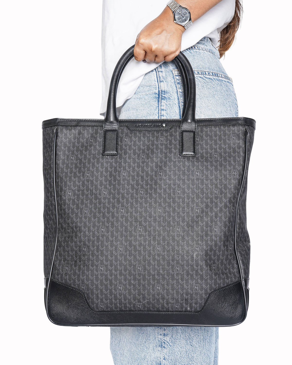 Montblanc Nightflight Signature Pattern Coated Canvas Tote Bag