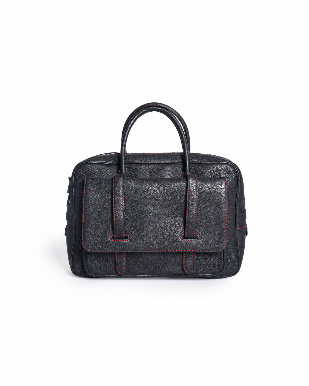 Hermès Black Clemence Leather Messenger Satchel Bag