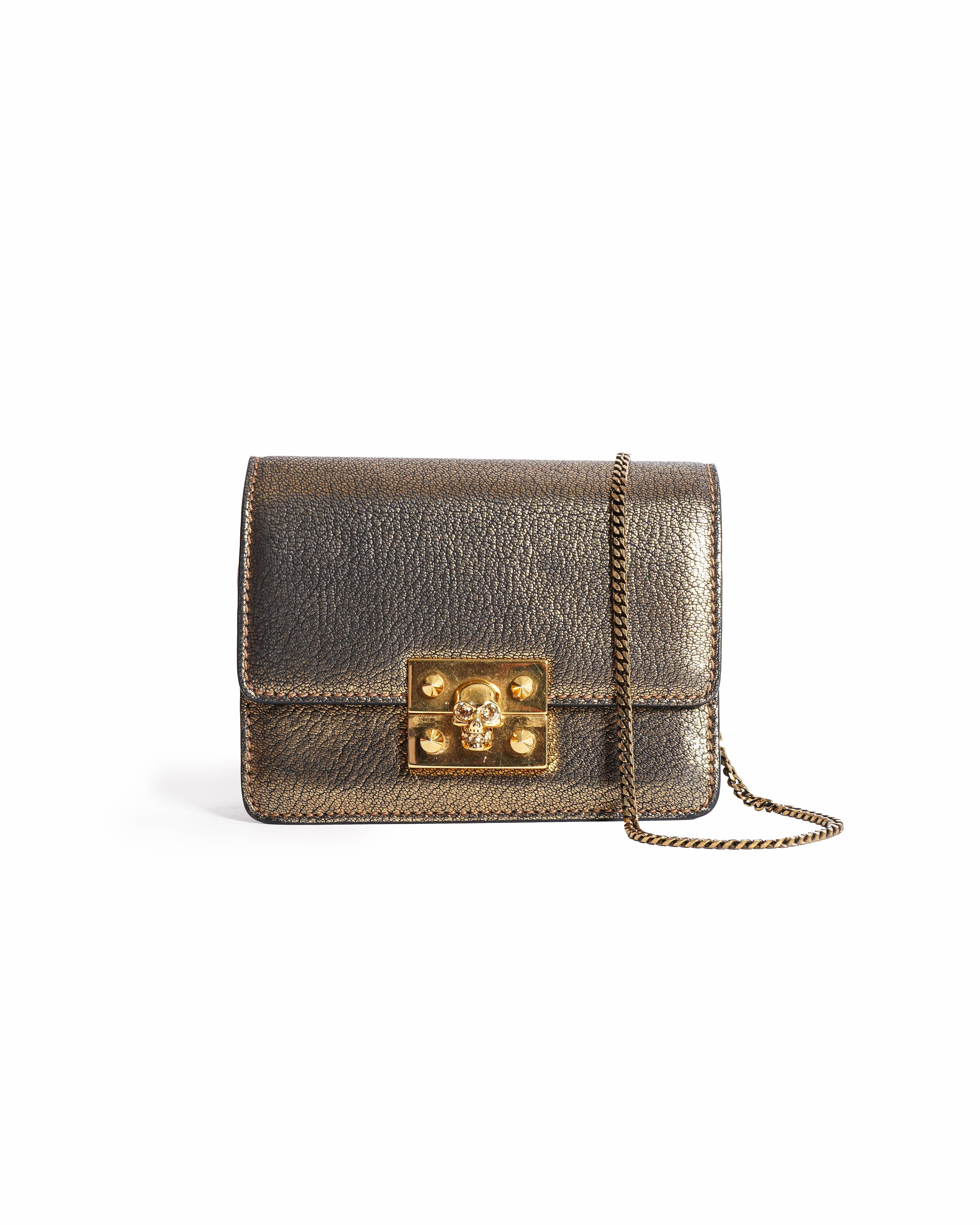 Alexander McQueen Skull Turn-Lock Mini Crossbody Bag