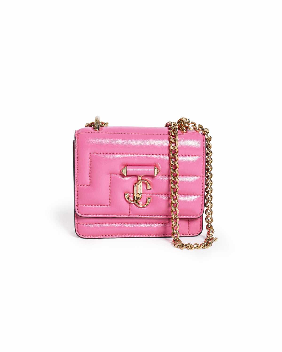 Jimmy Choo Varenne Avenue Mini Quad Pink Shoulder Bag