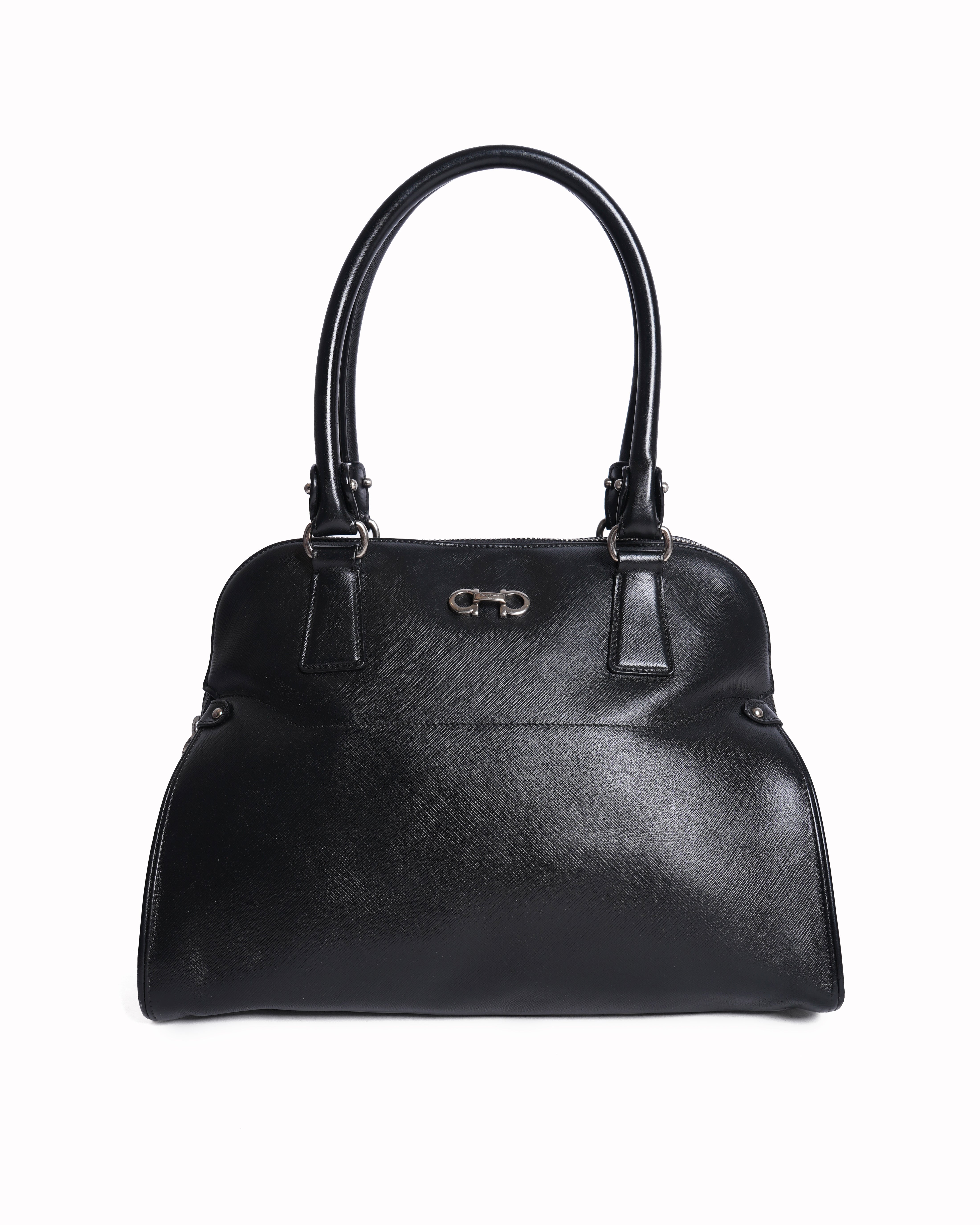 Salvatore Ferragamo Double Gancio Leather Handbag