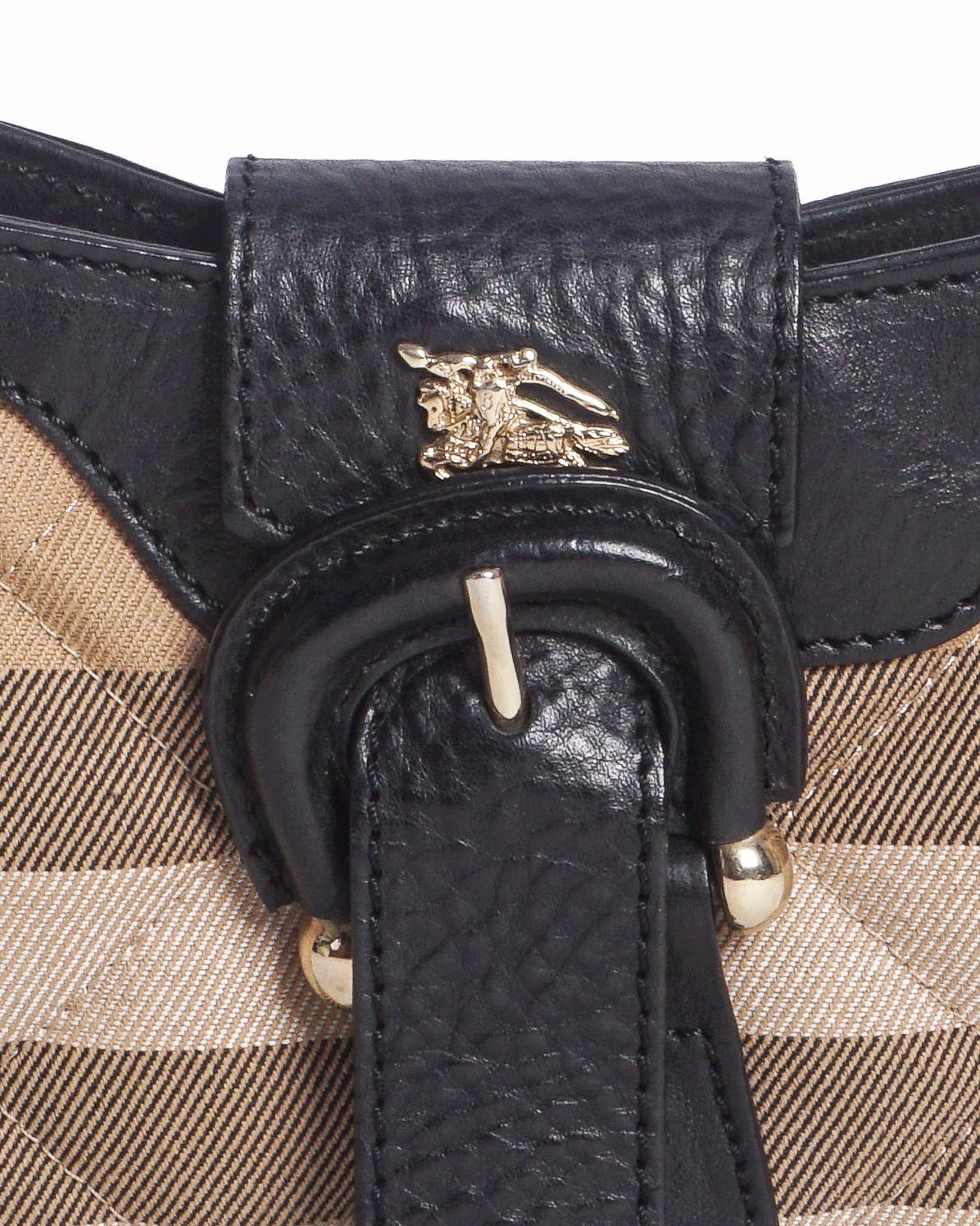 Burberry Quilted Nova Check Canvas & Leather Shoulder Bag