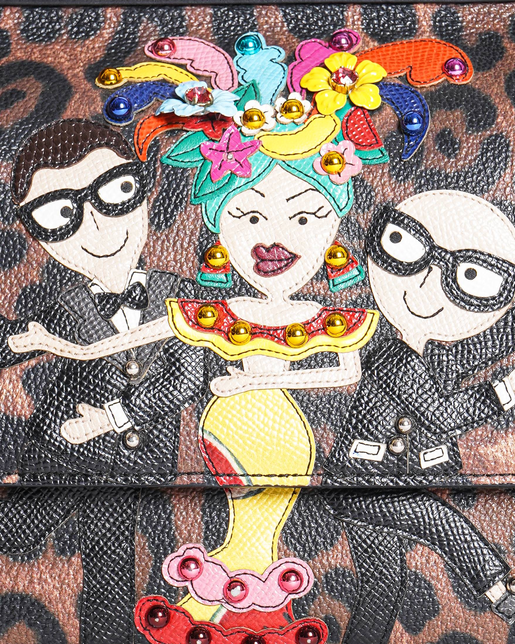 Dolce & Gabbana Miss Sicily DG Family Leather Satchel