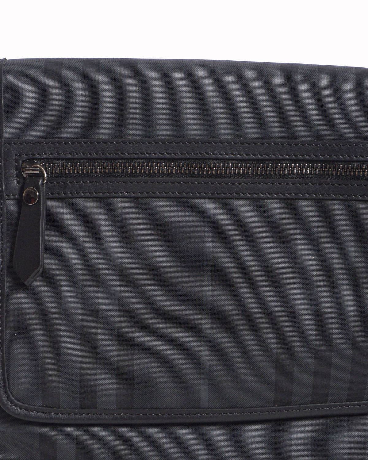 Burberry Charcoal Nova Check Nylon Messenger Bag