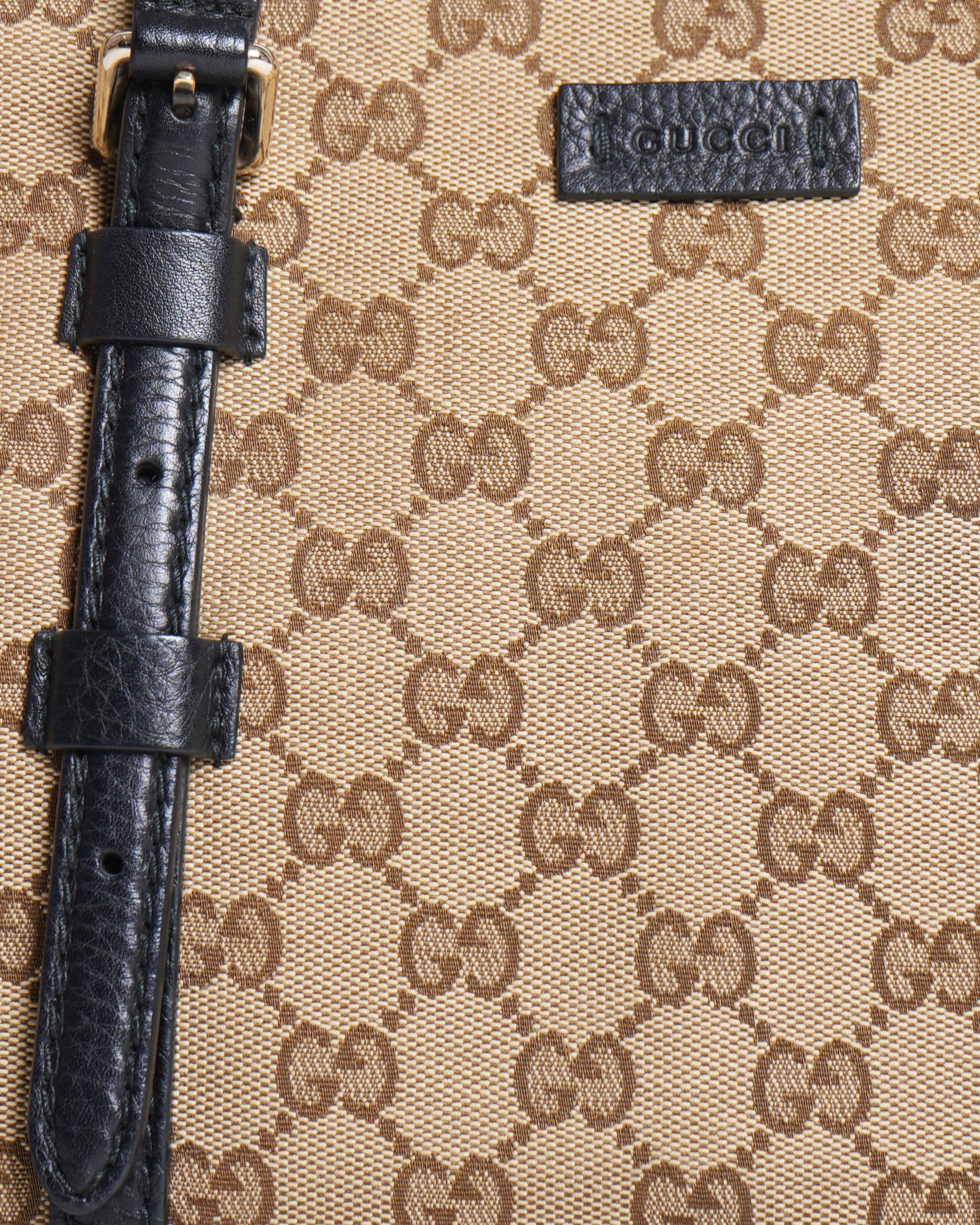 Gucci beige/Black GG Canvas Classic Tote Bag