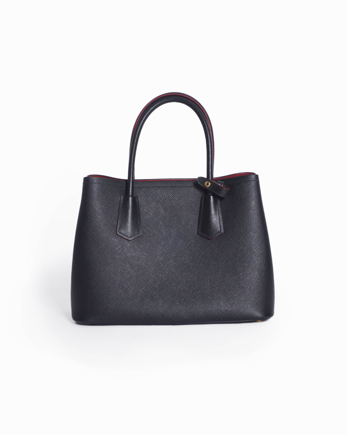 Prada Black Double Saffiano Leather Satchel