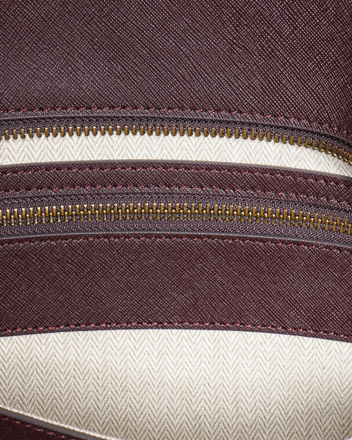 Tory Burch Burgundy Leather Emerson Tote Bag