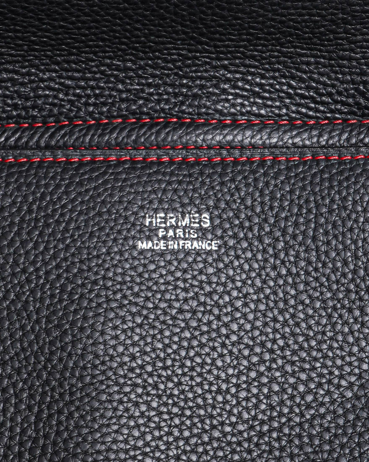 Hermès Black Clemence Leather Messenger Satchel Bag