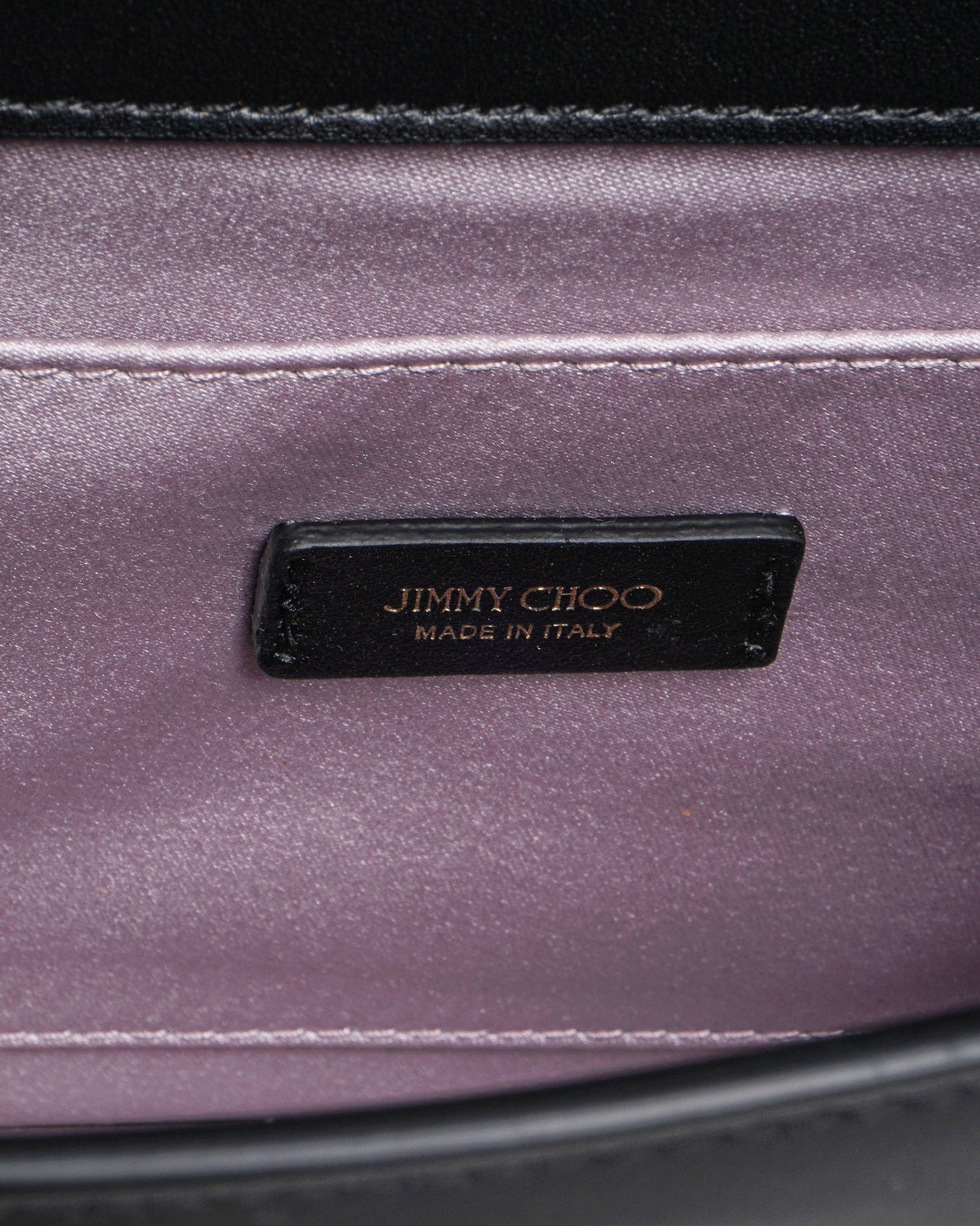 Jimmy Choo Varenne Black Leather Crystal Bow Shoulder Bag