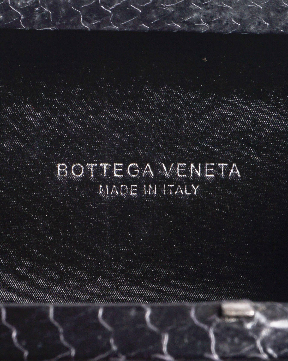 Bottega Veneta Black Intrecciato Knot Clutch