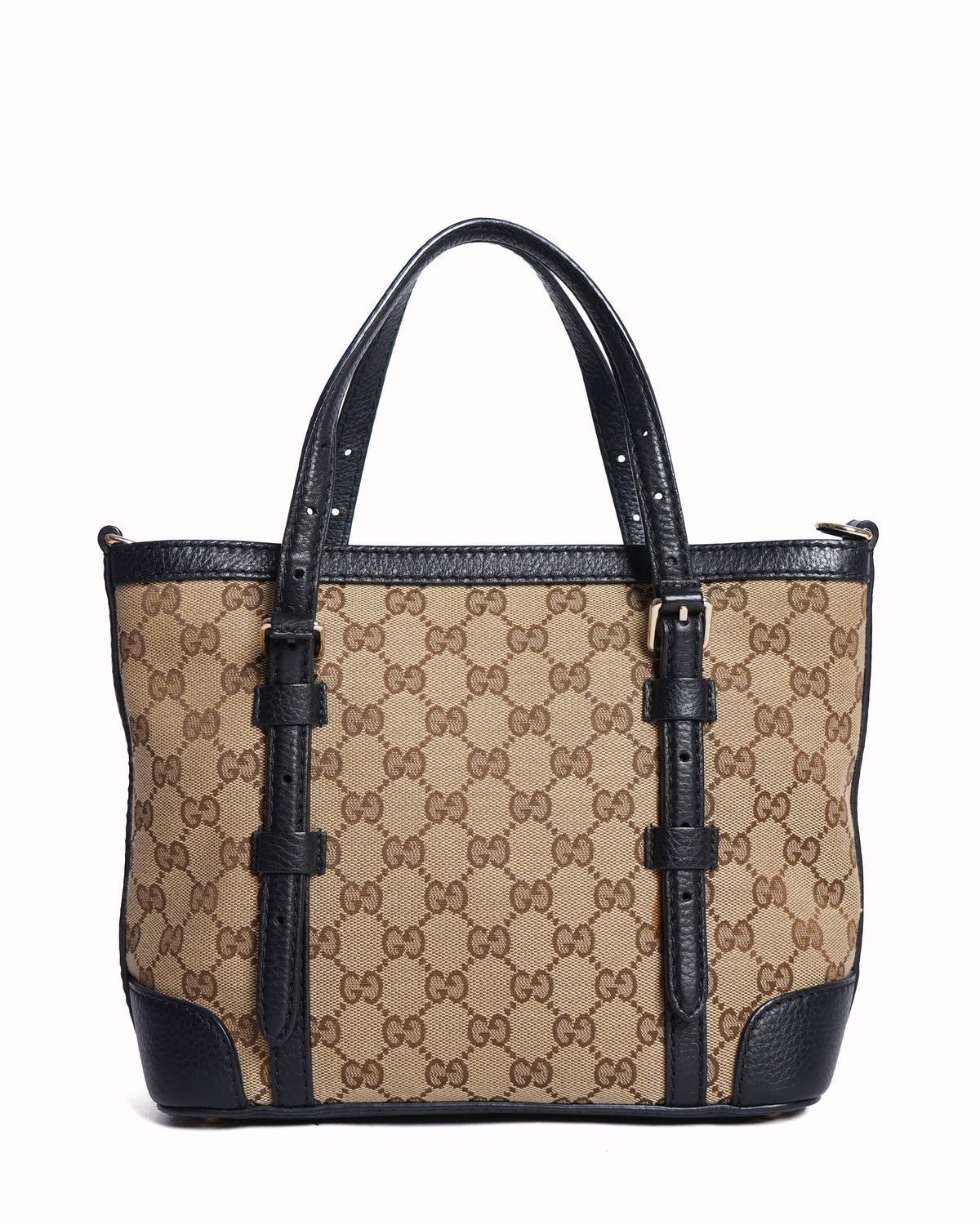Gucci beige/Black GG Canvas Classic Tote Bag