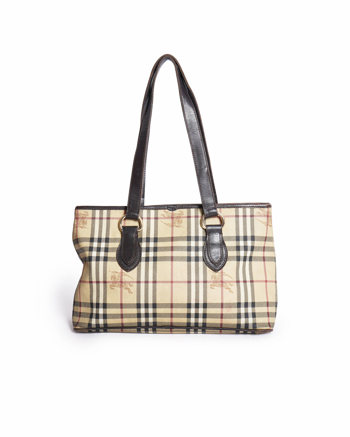Burberry House Check Shoulder Bag In Canvas & Leather