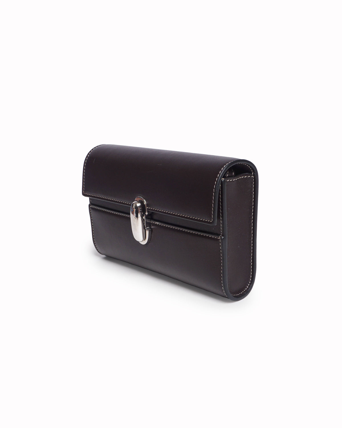 Savette Symmetry Mini Brown Leather Crossbody Bag