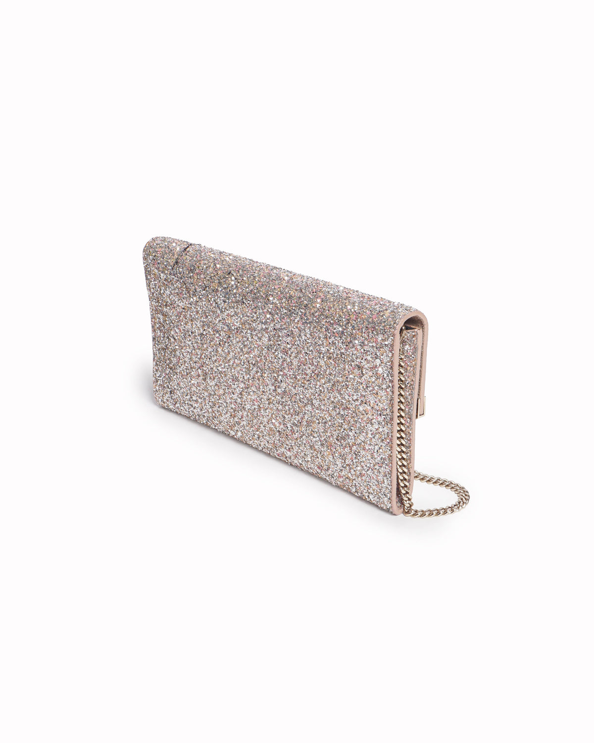 Jimmy Choo Emmie Coarse Glitter Envelope Clutch Bag