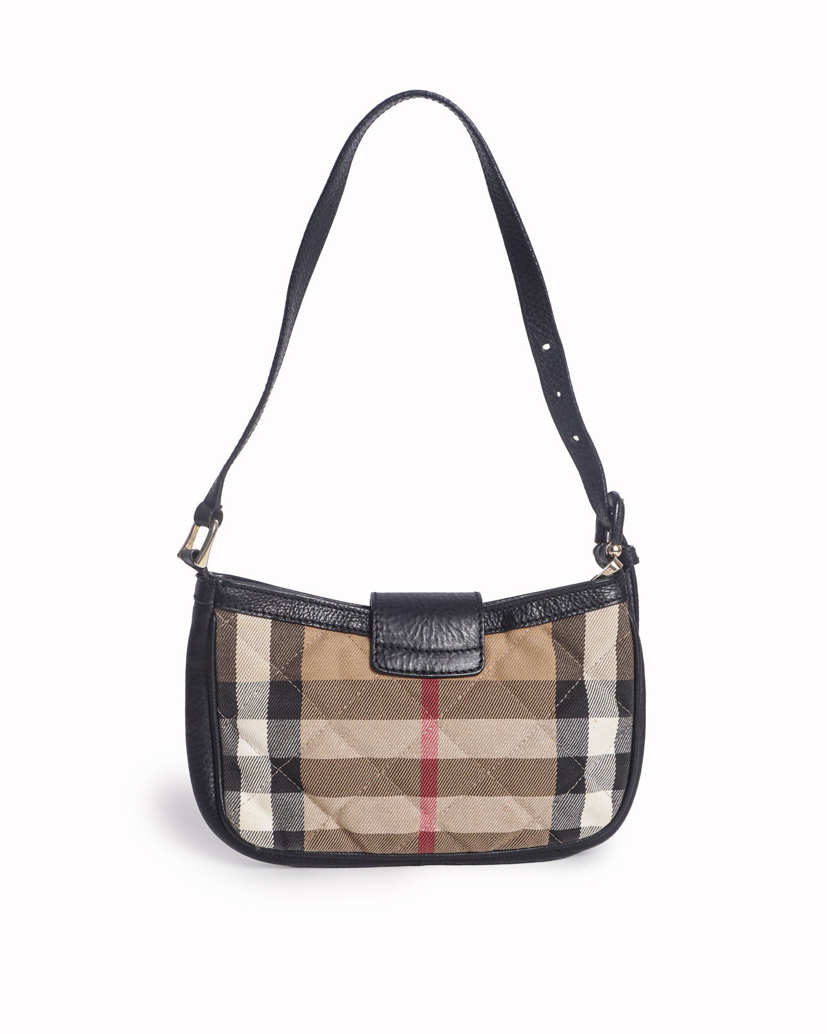 Burberry Quilted Nova Check Canvas & Leather Shoulder Bag
