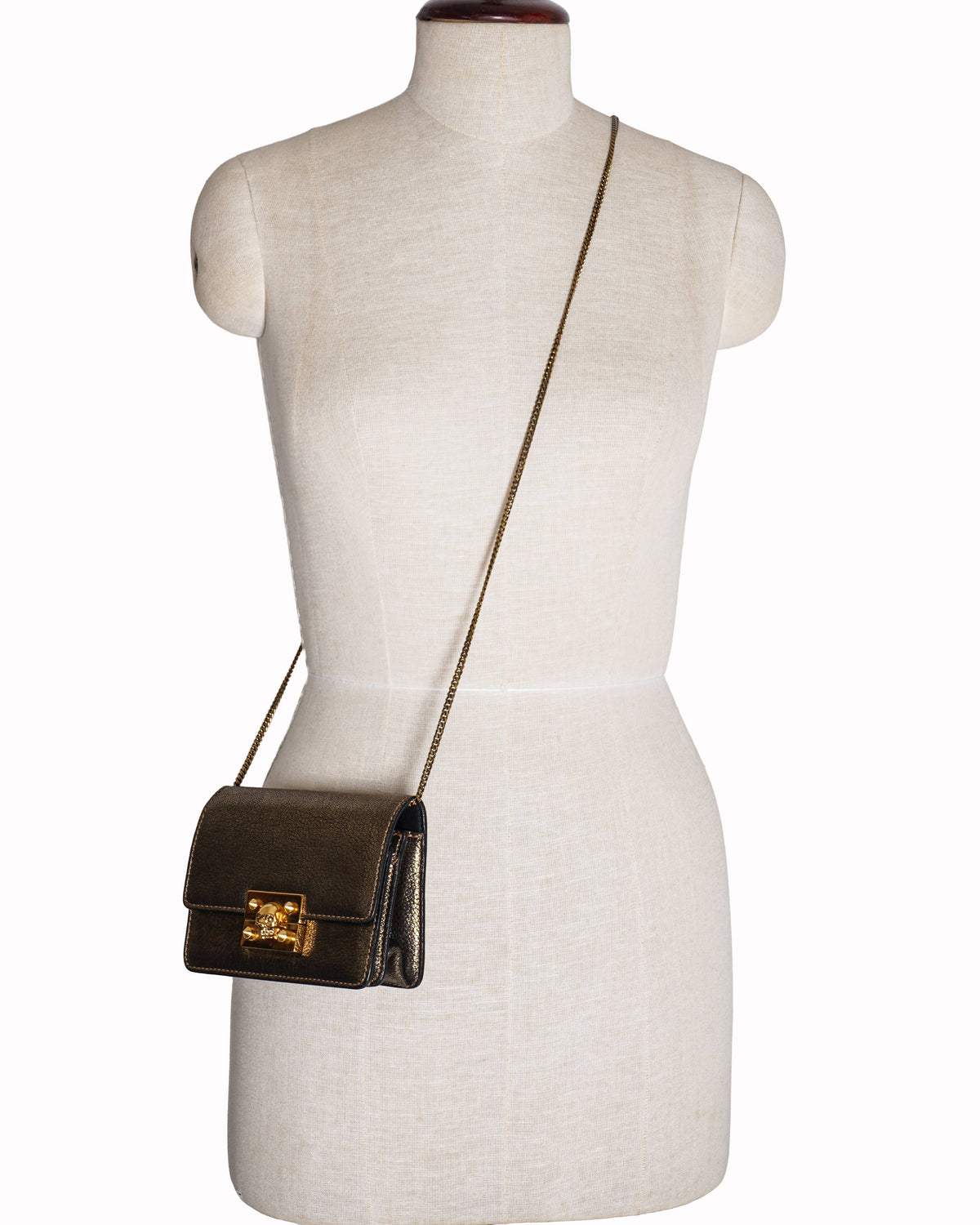 Alexander McQueen Skull Turn-Lock Mini Crossbody Bag