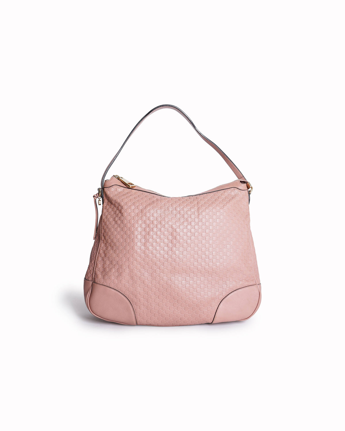 Gucci Pink Leather Microguccissima Bree Hobo Bag