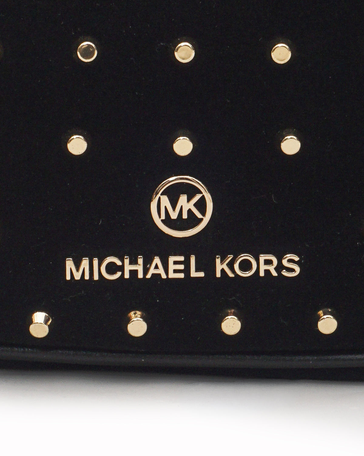 Michael Kors Black Studded Suede Shoulder Bag