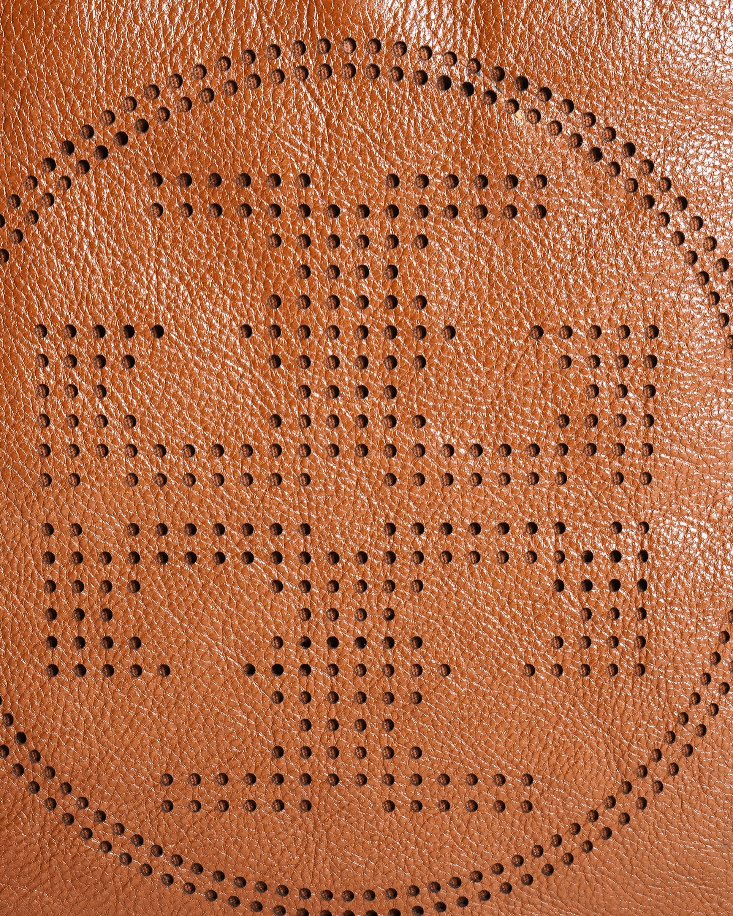 Tory Burch Perforated Logo Classic Tote In Brown