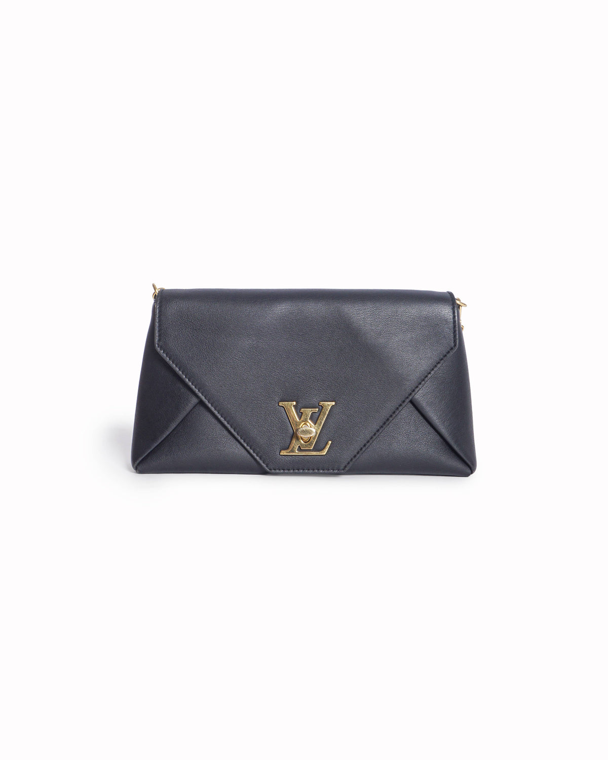 Louis Vuitton Black Smooth Leather Love Note Envelope Bag