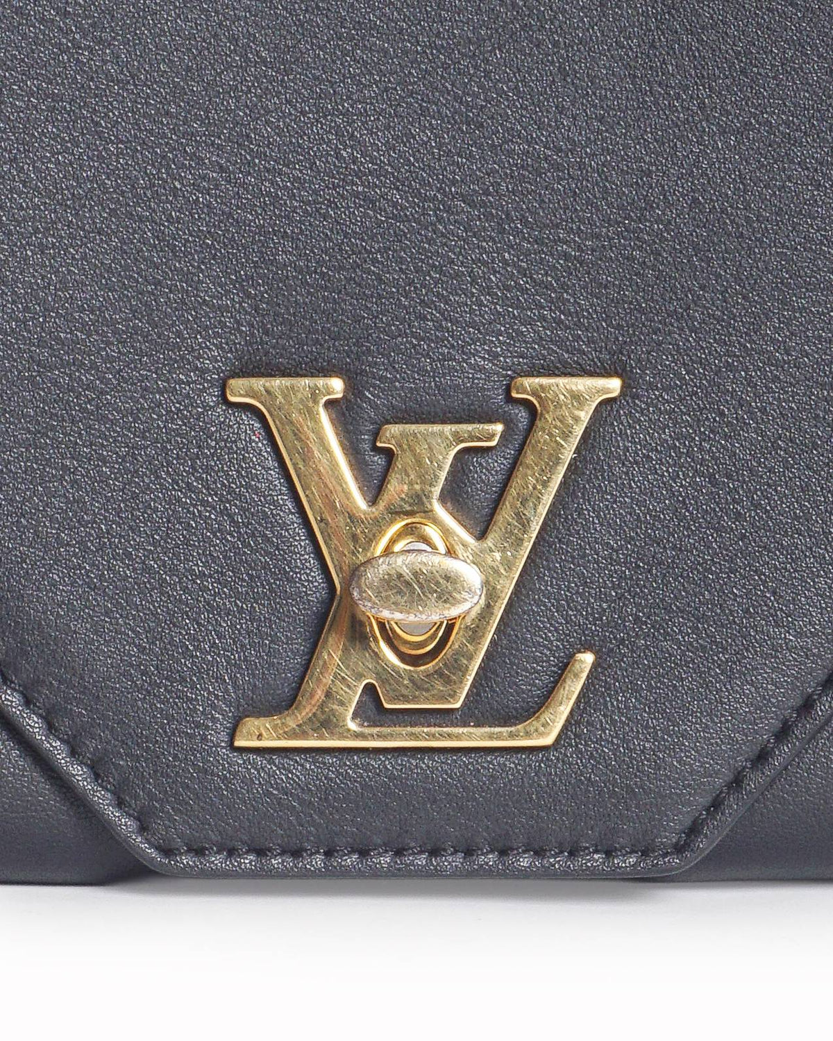 Louis Vuitton Black Smooth Leather Love Note Envelope Bag