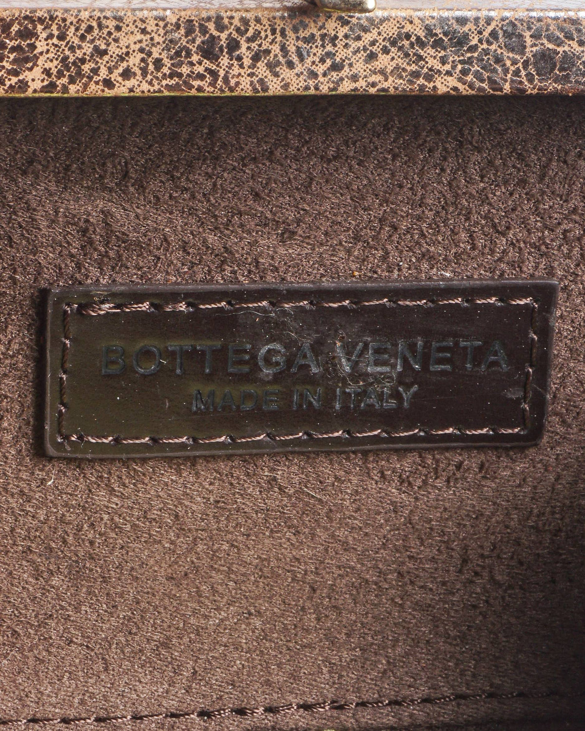 Bottega Veneta Metallic Gold Intrecciato Knot Clutch