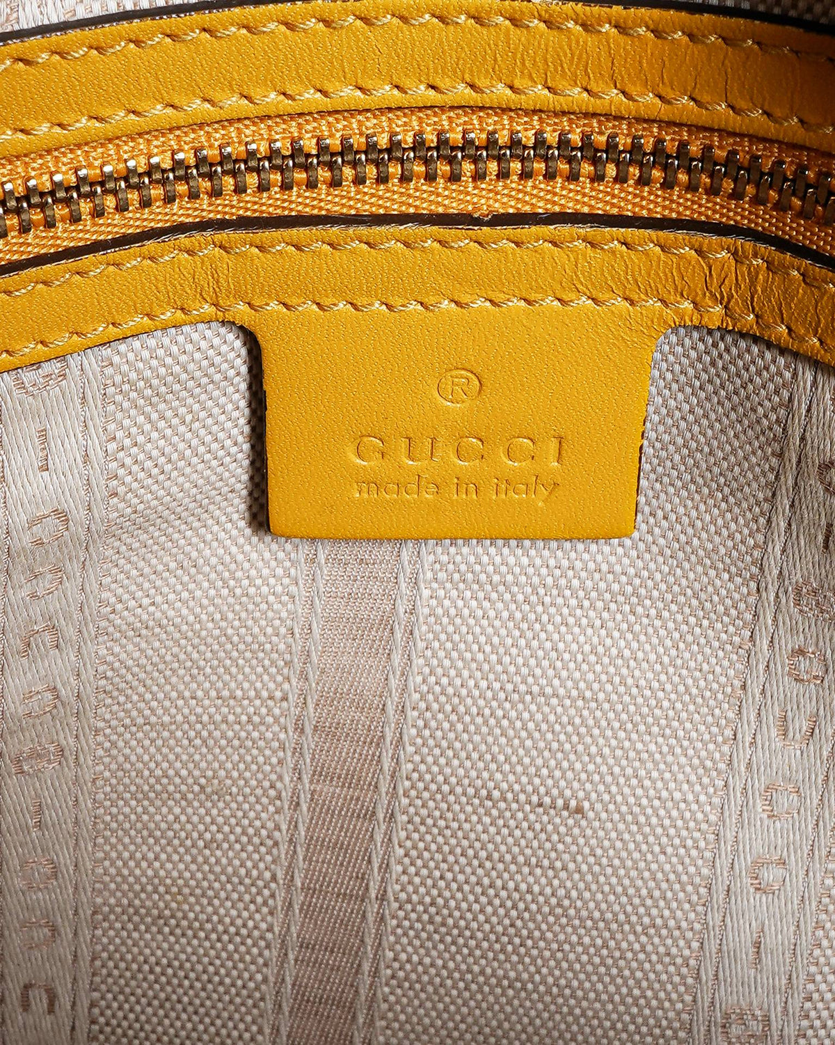 Gucci Yellow Bright Diamante Leather Small Boston Satchel Bag