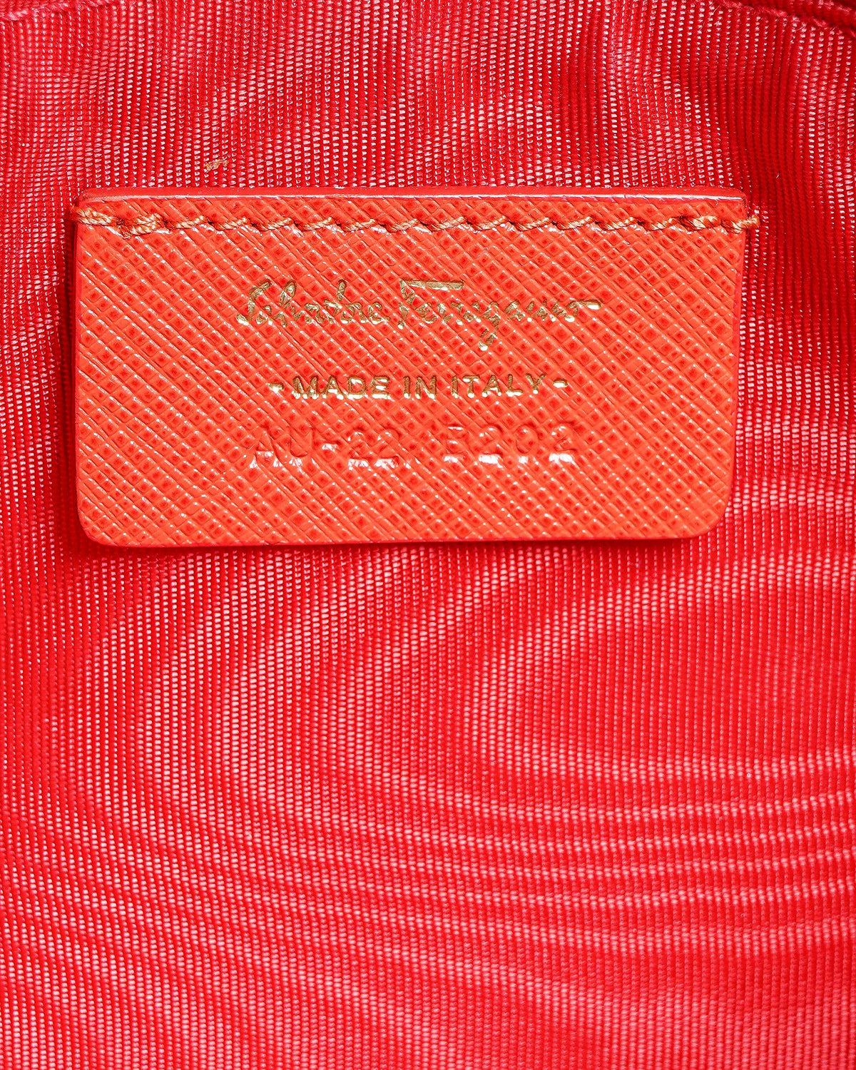 Salvatore Ferragamo Gancini Wristlet in Red Saffiano Leather