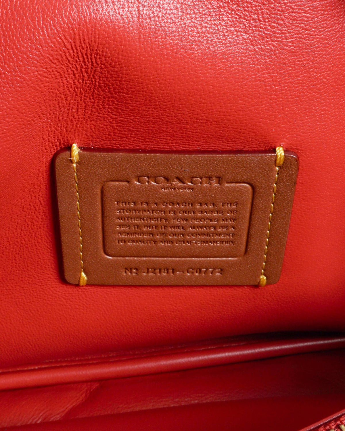 Coach Red Nappa Leather Pillow Tabby 26 Shoulder Bag