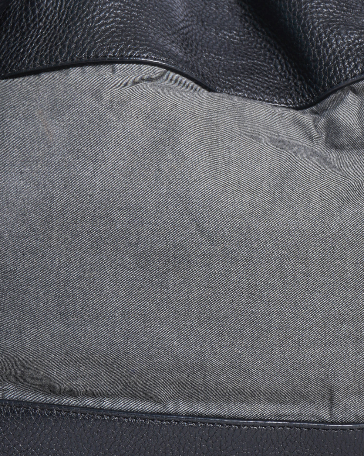 Burberry 1856 black leather and canvas drawstring bucket bag