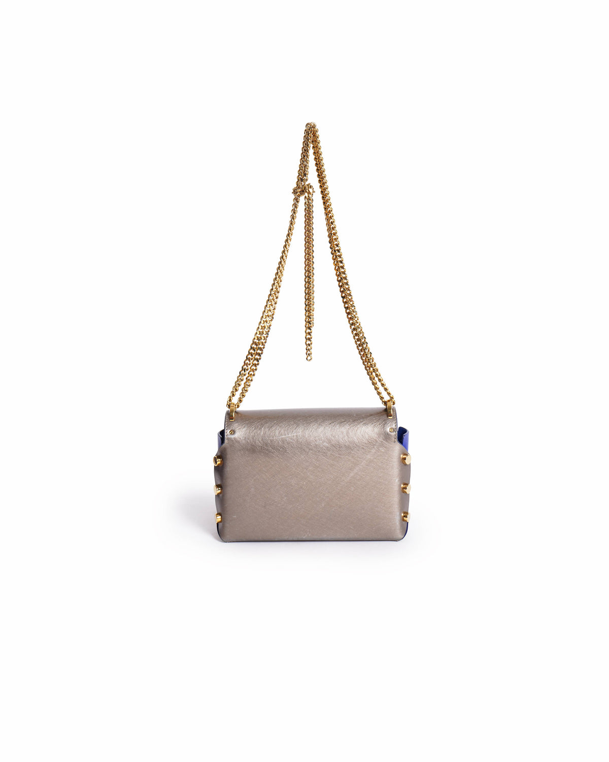 Jimmy Choo Grey Leather Lockett Shoulder Bag