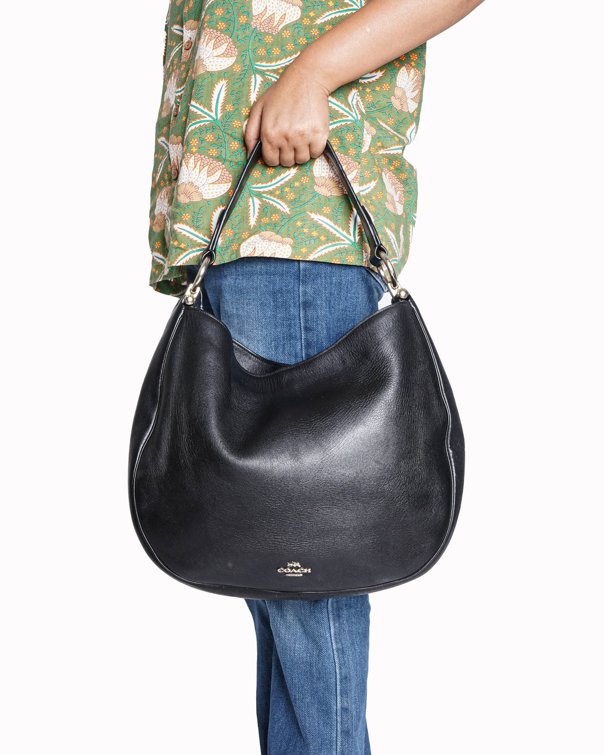 Coach Black Hobo Shoulder Bag Leather