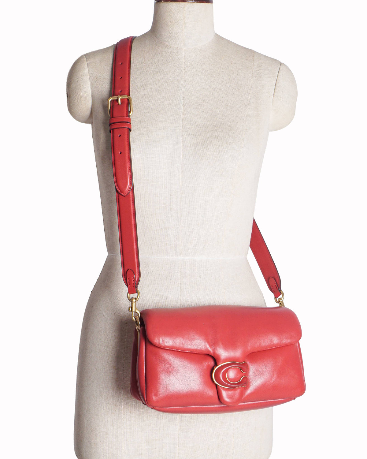 Coach Red Nappa Leather Pillow Tabby 26 Shoulder Bag