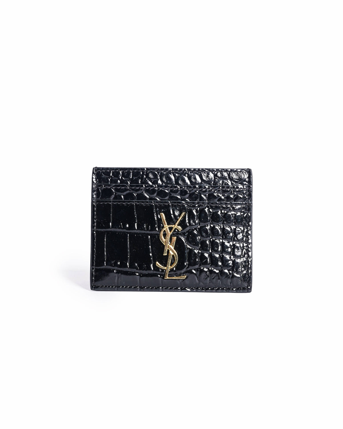 Saint Laurent Black Monogram Card Holder