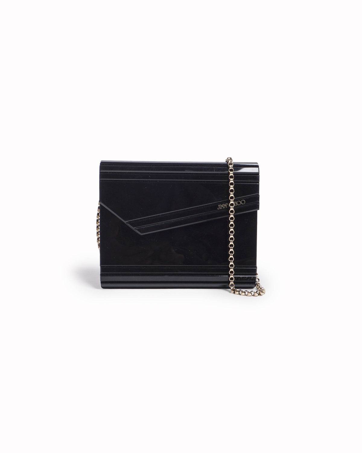 Jimmy Choo Candy Black Acrylic Clutch