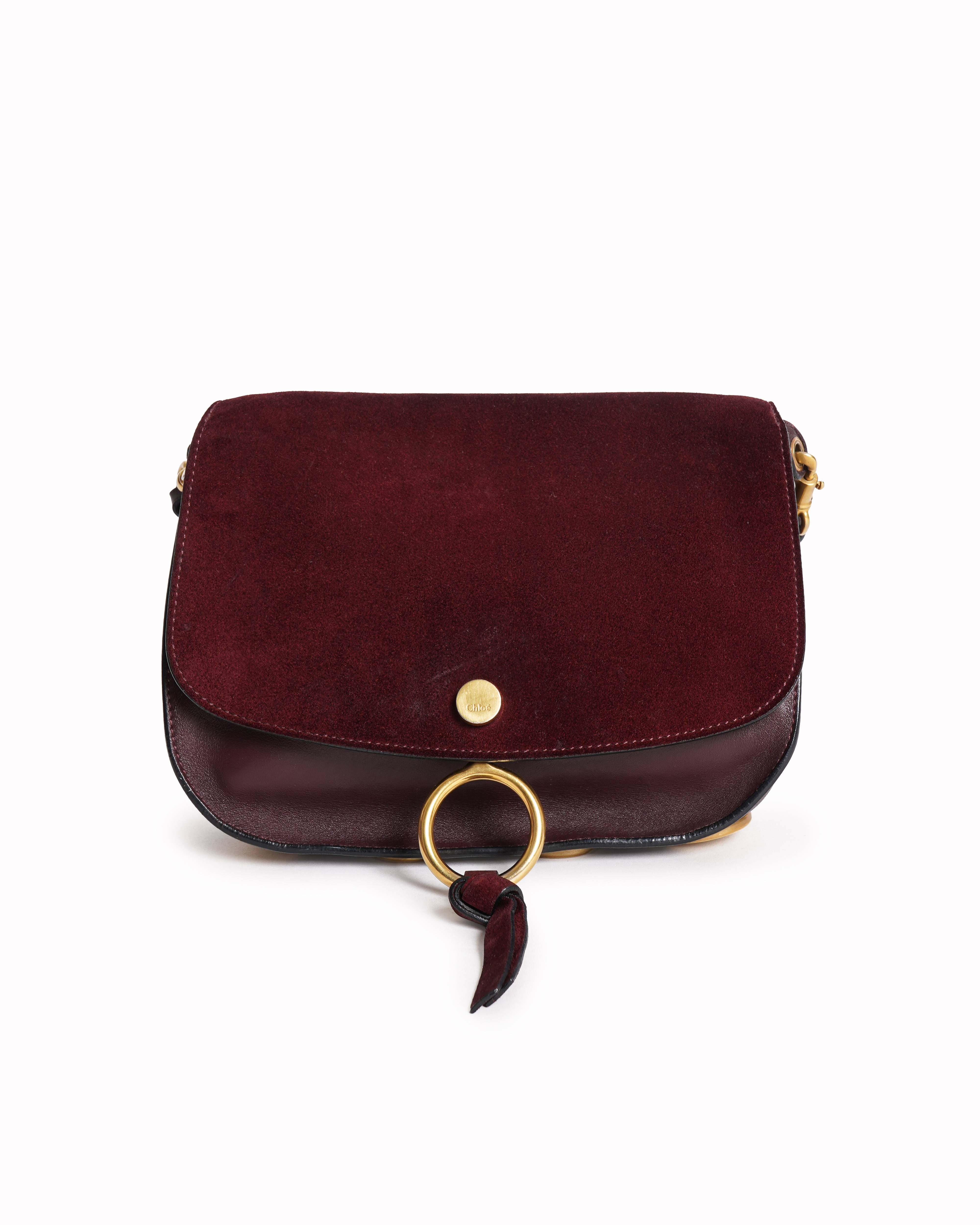 Chloé burgundy medium kurtis shoulder bag